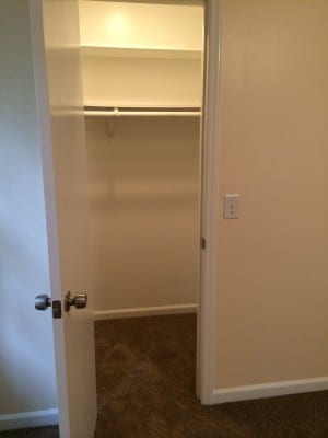 Large walk-in closet in master