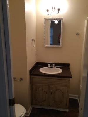 Master bath vanity view